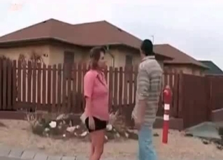 Family couple and their lovely doggy
